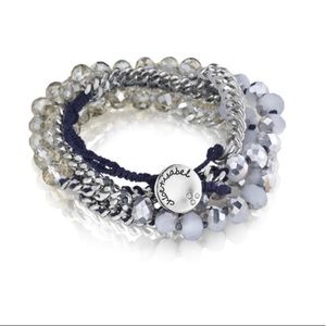 Bead + chain multi wrap bracelet